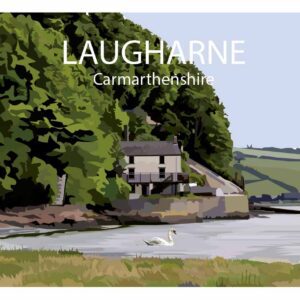 Minimalist Laugharne art print