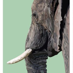 Minimalist Elephant art print