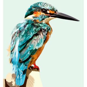 Minimalist Map of Kingfisher art print