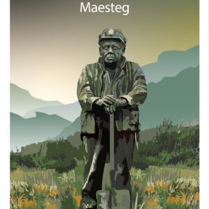 Minimalist geometric Keeper of the Collieries art print