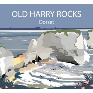Minimalist geometric old harry rocks art print