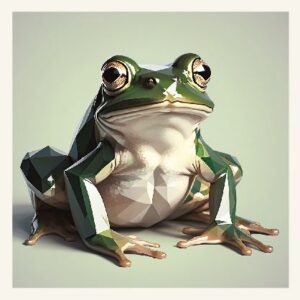 Minimalist geometric common frog greeting card
