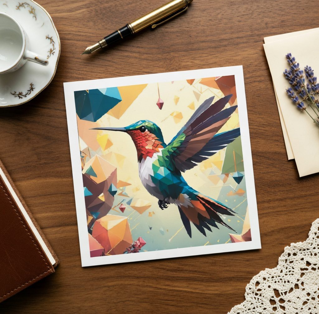 Hummingbird Greeting Card from Geo-Art