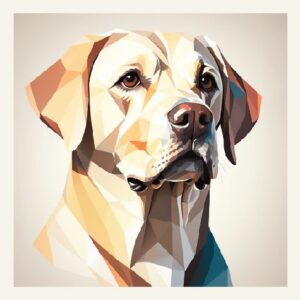 Minimalist geometric labrador greeting card