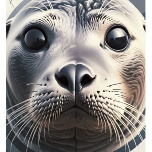 Minimalist geometric common seal art print